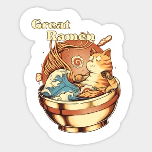 The Great Neko Ramen Sticker
